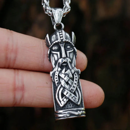 Amulett Anhänger "Wikinger-Krieger" aus Edelstahl