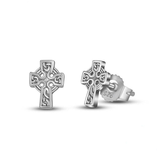 Ohrstecker "Keltisches Kreuz" 925 Sterling Silber Unisex