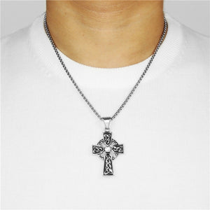Anhänger Halskette "Keltisches Kreuz" silbern Unisex